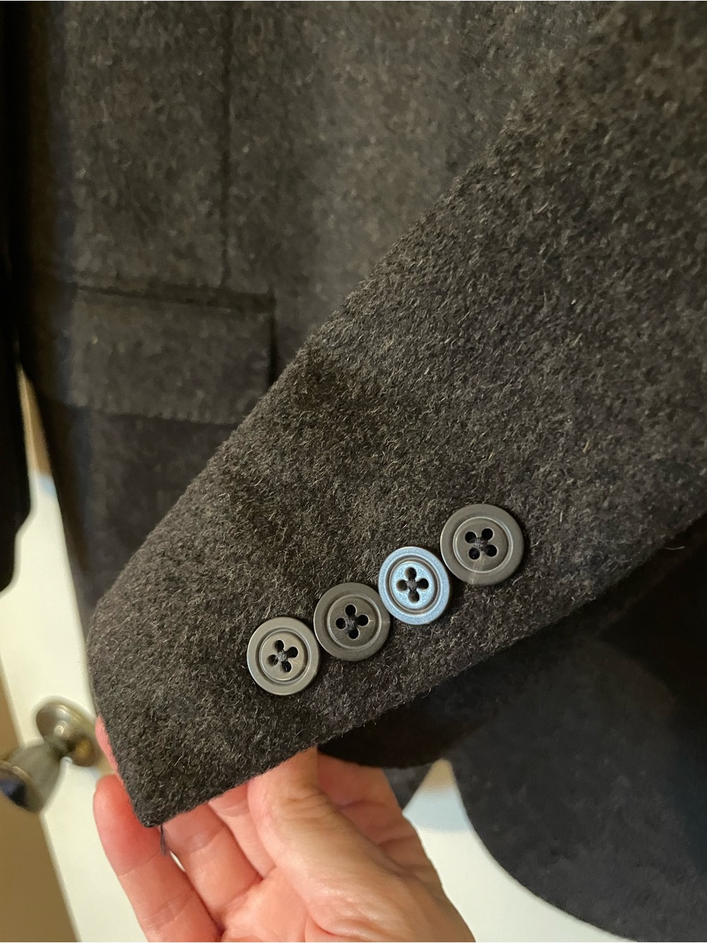 SAMUELSOHN Mens 42R Cashmere Mink Blazer Charcoal Gray Made in Canada 2 Button - Picture 5 of 12